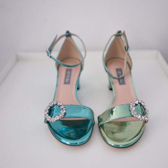 😍SJP by Sarah Jessica Parker iconic Metallic Heels EU 37 - Picture 1 of 4